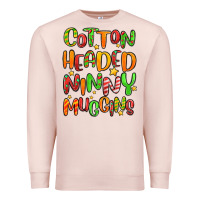 Pale Pink cotton headed ninny muggins Premium Sweatshirt - MaliasSmallBusiness