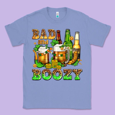 Bad And Boozy With Beer Classic Tee Designed By Adodesignshop