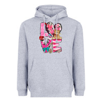 Heather Grey love valentines day Heavyweight Hoodie - NancyCooperArtShop