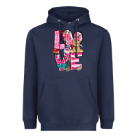 Navy love valentines day Heavyweight Hoodie - NancyCooperArtShop
