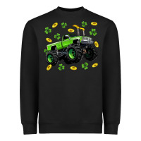 Black Monster truck st patricks day Heavyweight Sweatshirt - Neo Western
