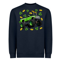 Navy Monster truck st patricks day Heavyweight Sweatshirt - Neo Western