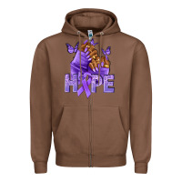 Chestnut hope lavender ribbon all cancers Zipper Hoodie - NancyCooperArtShop