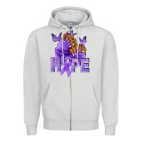 Dove Grey hope lavender ribbon all cancers Zipper Hoodie - NancyCooperArtShop