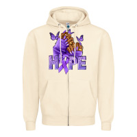 Sandshell hope lavender ribbon all cancers Zipper Hoodie - NancyCooperArtShop