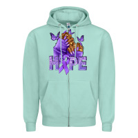 Hope Lavender Ribbon All Cancers Zipper Hoodie | Teevron