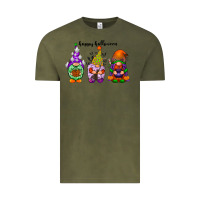 Vintage Olive happy halloween gnomes black Vintage Tee - RacoonDesign