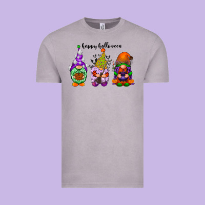Happy Halloween Gnomes Black Vintage Tee Designed By Racoondesign