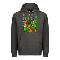 Charcoal Heather it s not luck skill Premium Hoodie - Artiststas