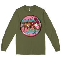 Army Green nurse round earrings Long Sleeve Tee - BundleAndBundleShop