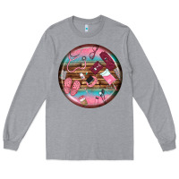 Heather Grey nurse round earrings Long Sleeve Tee - BundleAndBundleShop
