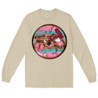 Mushroom nurse round earrings Long Sleeve Tee - BundleAndBundleShop