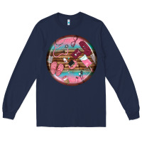 Navy nurse round earrings Long Sleeve Tee - BundleAndBundleShop