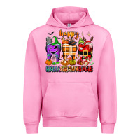 Fuchsia Pink Happy Hallothanksmas teeth Urban Hoodie - texasbilliewilder