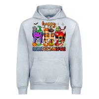 Heather Grey Happy Hallothanksmas teeth Urban Hoodie - texasbilliewilder