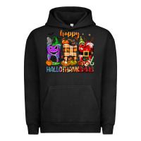 Pigment Black Happy Hallothanksmas teeth Urban Hoodie - texasbilliewilder