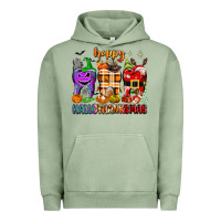 Pigment Oil Green Happy Hallothanksmas teeth Urban Hoodie - texasbilliewilder