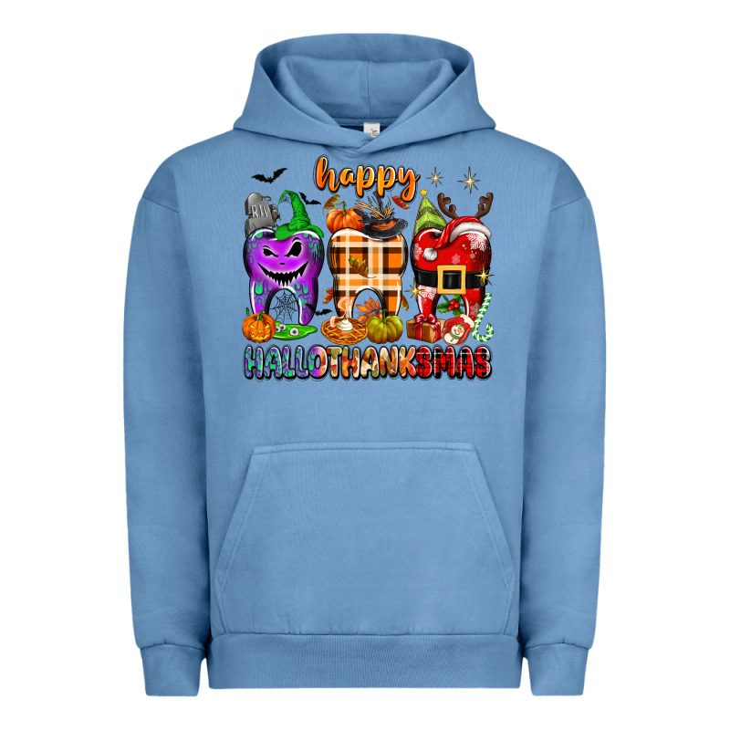 Happy Hallothanksmas Teeth Urban Hoodie by texasbilliewilder | Teevron
