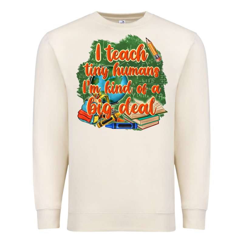 I Teach Tiny Humans Im Kind Of A Big Deal Premium Sweatshirt by NancyCooperArtShop | Teevron