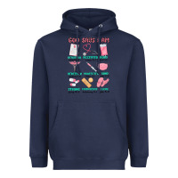 Navy god says i am nurse Heavyweight Hoodie - MaliasSmallBusiness