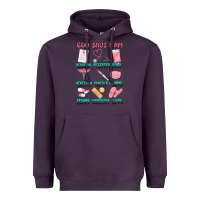 Plum god says i am nurse Heavyweight Hoodie - MaliasSmallBusiness