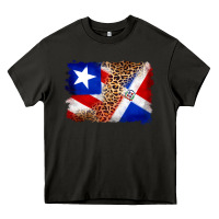 Asphalt puerto rico and dominican republic flag Heavy Core Tee - Artiststas