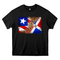 Black puerto rico and dominican republic flag Heavy Core Tee - Artiststas