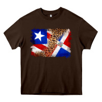 Puerto Rico And Dominican Republic Flag Heavy Core Tee | Teevron