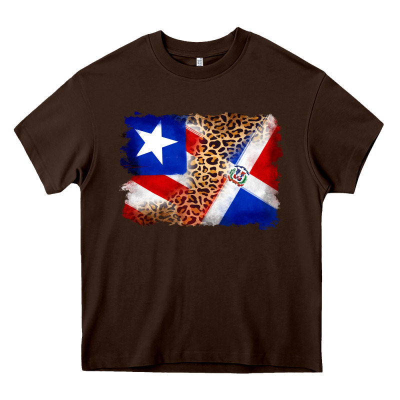 Puerto Rico And Dominican Republic Flag Heavy Core Tee by Artiststas | Teevron