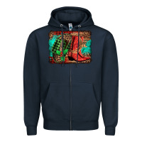 Navy country boots Christmas Zipper Hoodie - Jasminsmagicworld