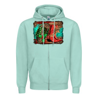 Seafoam country boots Christmas Zipper Hoodie - Jasminsmagicworld