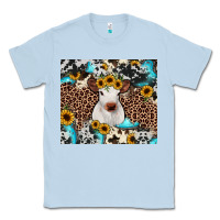 Dusty Blue western calf Classic Tee - JahusDesignShop