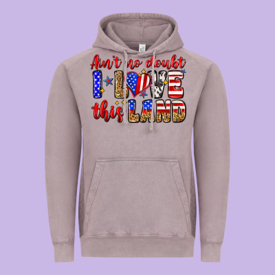 Ain't No Doubt I Love This Land Vintage Hoodie Designed By Zillion Design Studio