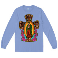 Colony Blue our lady of guadalupe cross Long Sleeve Tee - JahusDesignShop