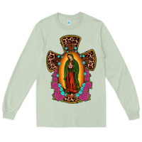 Matcha our lady of guadalupe cross Long Sleeve Tee - JahusDesignShop