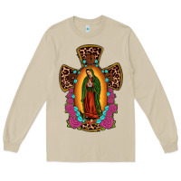 Mushroom our lady of guadalupe cross Long Sleeve Tee - JahusDesignShop