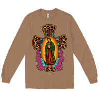 Toasted Coconut our lady of guadalupe cross Long Sleeve Tee - JahusDesignShop