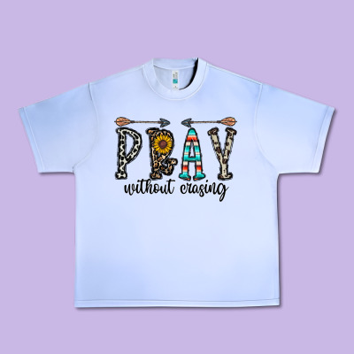 Pray Whithout Crasing Urban Heavy Tee Designed By Cowhidedigitalart