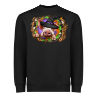 Black halloween pig Heavyweight Sweatshirt - CowhideDigitalArt