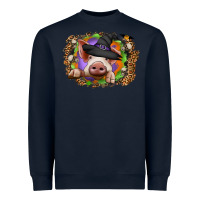 Navy halloween pig Heavyweight Sweatshirt - CowhideDigitalArt