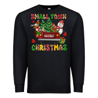 Black Christmas Santa and reindeer truck Premium Sweatshirt - MaliasSmallBusiness