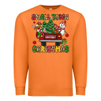Christmas Santa And Reindeer Truck Premium Sweatshirt | Teevron