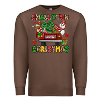 Chestnut Christmas Santa and reindeer truck Premium Sweatshirt - MaliasSmallBusiness