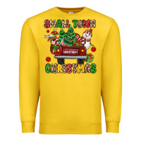 Lemon Christmas Santa and reindeer truck Premium Sweatshirt - MaliasSmallBusiness