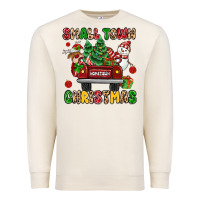 Sandshell Christmas Santa and reindeer truck Premium Sweatshirt - MaliasSmallBusiness