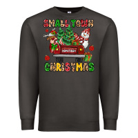 Smoke Christmas Santa and reindeer truck Premium Sweatshirt - MaliasSmallBusiness