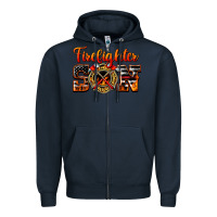 Navy American Flag Firefighter Son Zipper Hoodie - LillyAllenDesigns
