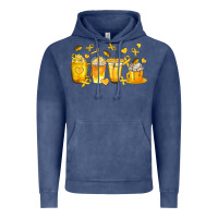 Vintage Denim Childhood Cancer Coffee Cups Vintage Hoodie - texasbilliewilder