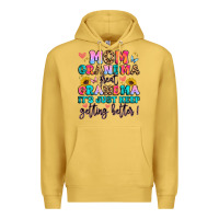 Antique Gold mom grandma great grandma it's just keeps getting Premium Hoodie - Artiststas