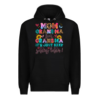 Black mom grandma great grandma it's just keeps getting Premium Hoodie - Artiststas